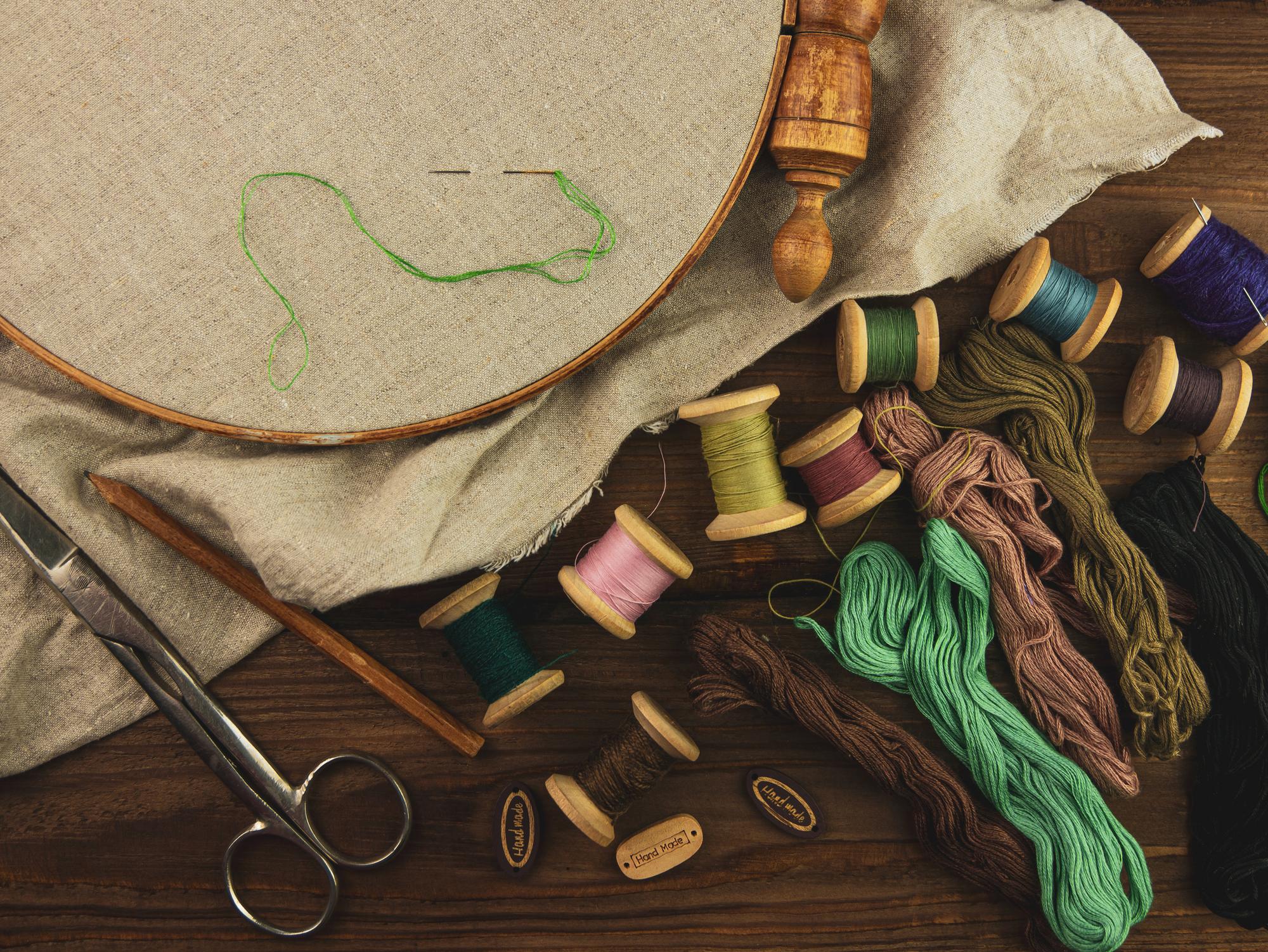 Conservation of vintage embroidered textile